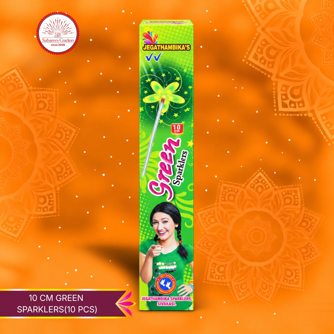 10 cm Green Sparklers